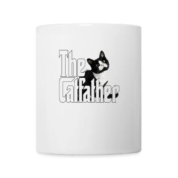 Chat Père Le Catfather Chat Fou Papa Papa - Mug blanc - blanc - Devant