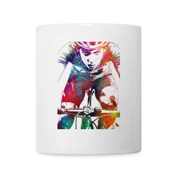 Sport cycling art - Mug - white - Front
