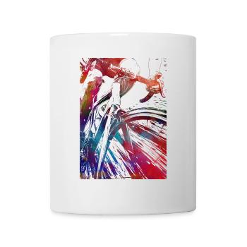 Sport cycling art - Mug - white - Front