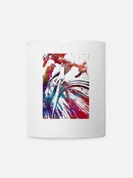 Sport und Radfahren Kunst - Tasse - Weiß