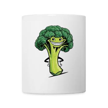 Vegan Lover - Brocoli rieur - Mug blanc - blanc - Devant
