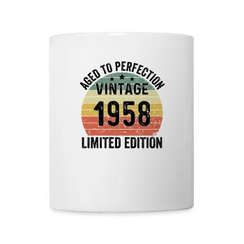 Vieilli à la perfection Vintage 1958 Édition limitée - Mug blanc - blanc - Devant