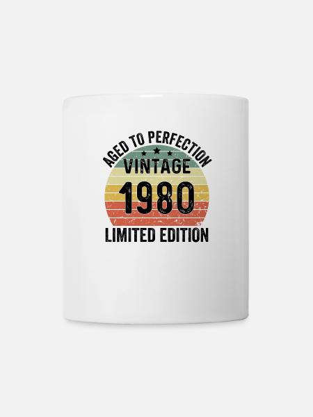 Vieilli à la perfection Vintage 1980 Edition Limitée - Mug blanc - blanc