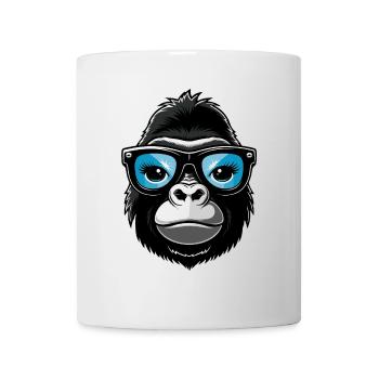 Gorille cool - Mug blanc - blanc - Devant