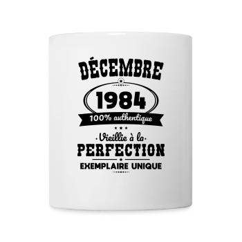 40-jähriges Jubiläum - Dezember 1984 Perfektion - Tasse - Weiß - Vorne