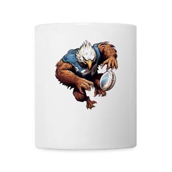 Adler Rugby / Rugbyspieler Adler - Tasse - Weiß - Vorne