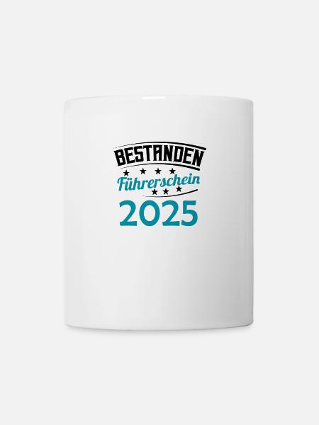 Führerschein 2025 Fahrprüfung Führerscheinprüfung - Tasse - Weiß