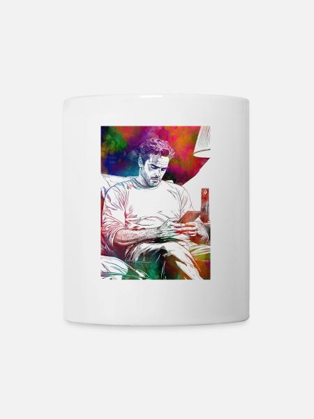Männerleben mit Smartphone - Tasse - Weiß
