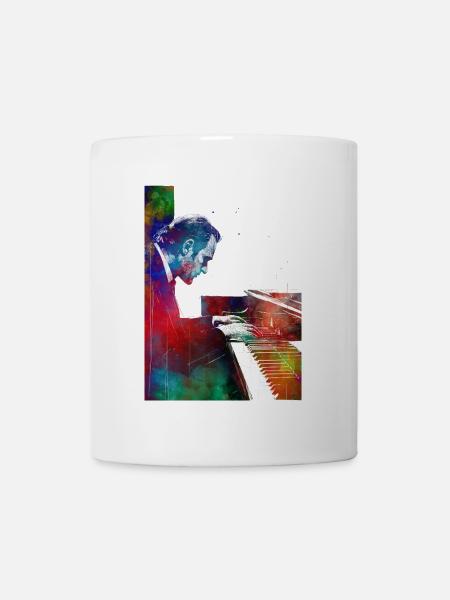 Pianist Musik Kunst - Tasse - Weiß