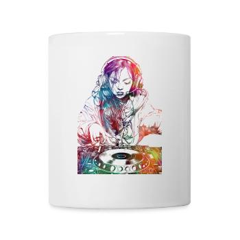 Console de musique DJ girl - Mug blanc - blanc - Devant