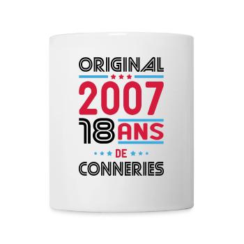 Anniversaire 18 ans - Original 2007 - Conneries - Mug blanc - blanc - Devant