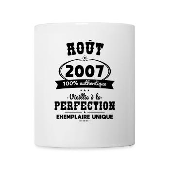18th Birthday - August 2007 Perfection - Mug - white - Front