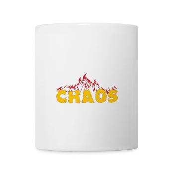 Welt im Chaos - Zimmer aufräumen - Tasse - Weiß - Vorne