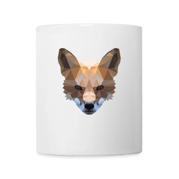 Fuchs Polygon Tier Natur Tierfreund 3D Geschenk - Tasse - Weiß - Vorne