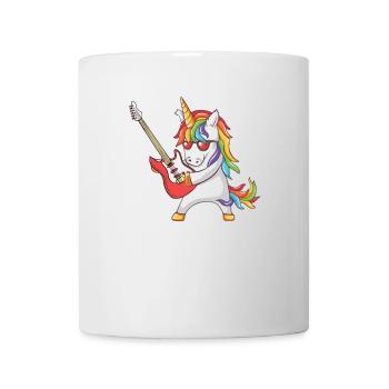 Einhorn mit E-Gitarre - Tasse - Weiß - Vorne