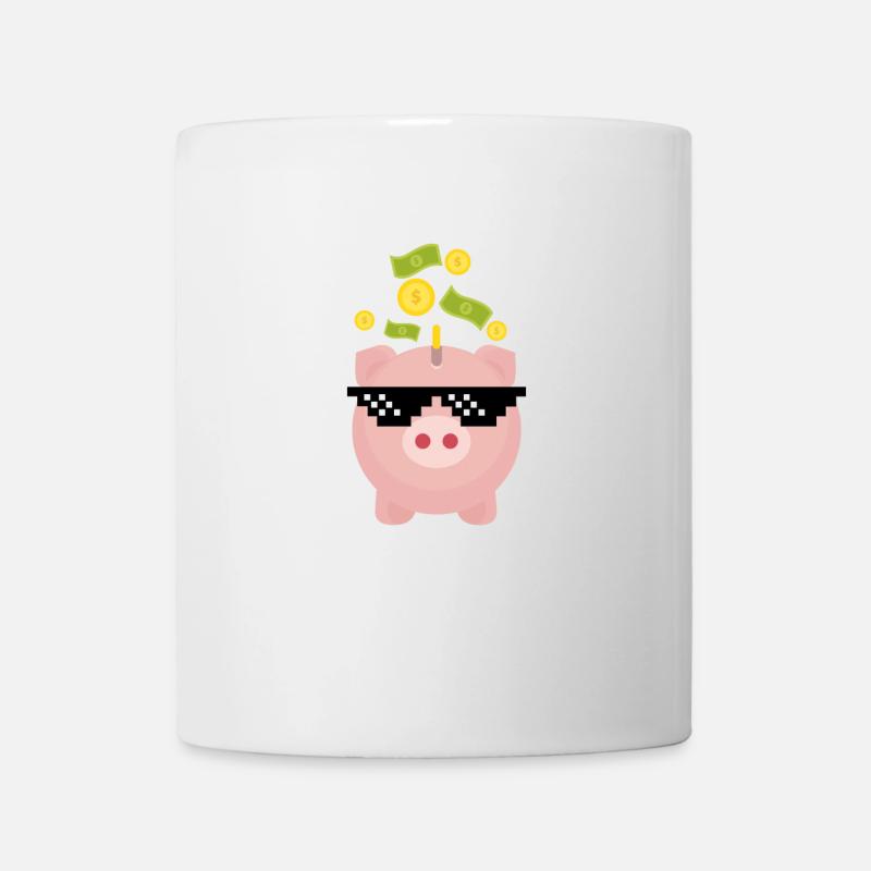 Cool piggy bank - Mug - white