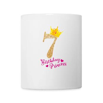 7 Anniversaire Princesse 7e anniversaire né 2012 - Mug blanc - blanc - Devant