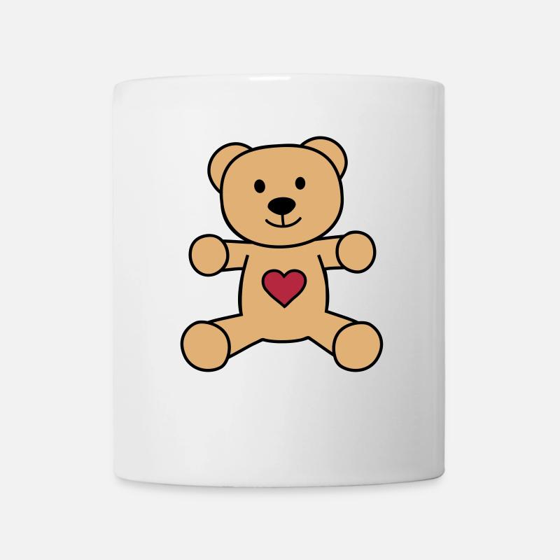 Teddybär mit Herz - Tasse - Weiß