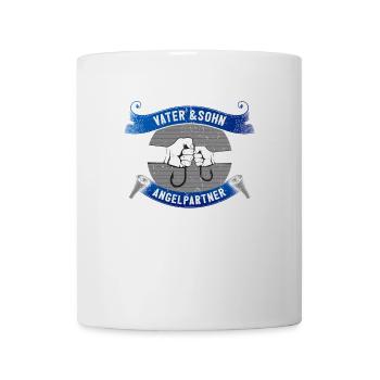 Angler Fischer Angeln Vater Sohn Geschenk - Tasse - Weiß - Vorne