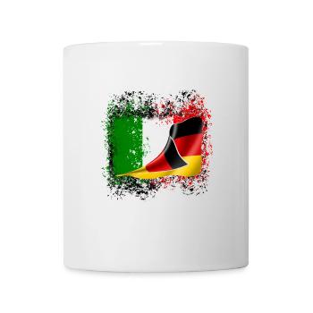 Italienisch deutsche Freundschaft Freunde Flagge - Tasse - Weiß - Vorne