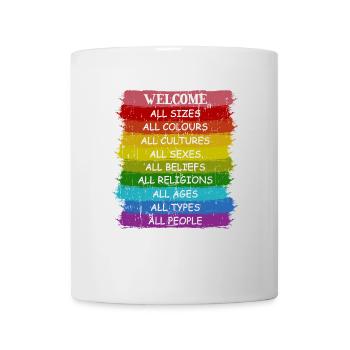 Regenbogen Pride LGBT Toleranz Liebe Gewinnt - Tasse - Weiß - Vorne