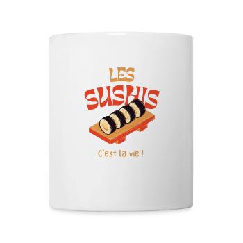 Les sushis, c'est la vie ! - Mug blanc - blanc - Devant