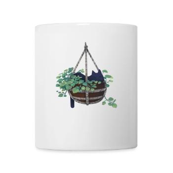 schlafende Katze - Tasse - Weiß - Vorne