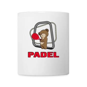 Padel Padeltennis Padel-Bärchen Paddle - Mug - white - Front