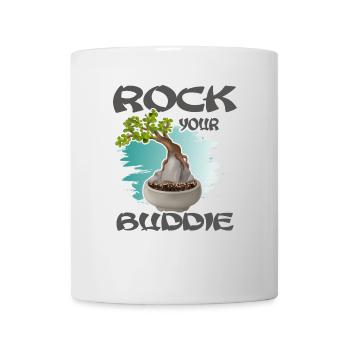 BONSAI-Baum auf dem Stein Yamadori Bonsaimeister - Tasse - Weiß - Vorne