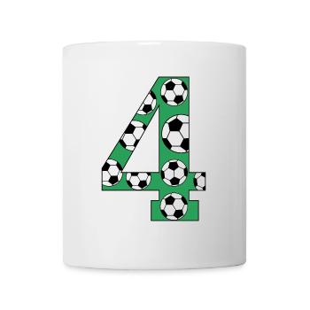 4th Birthday Football Green - Mug - white - Front