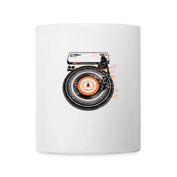 Vinyl Dj Pro Tools Retro Plattenspieler - Tasse - Weiß - Vorne