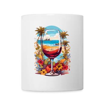 Strand Weinglas - Tasse - Weiß - Vorne