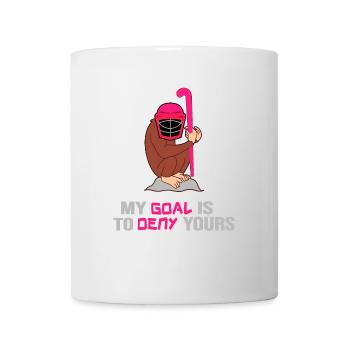 Feldhockey Hockey-Goalie Hockeyplatz Hockey - Tasse - Weiß - Vorne
