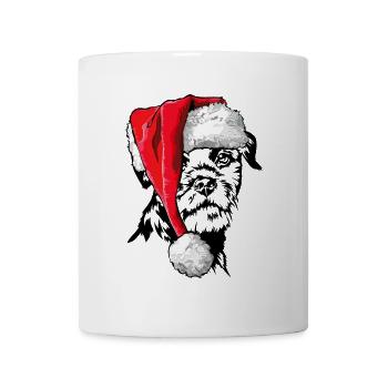 Santa Border Terrier Weihnachten Hunde Wilsigns - Tasse - Weiß - Vorne