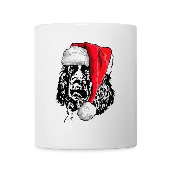 Père Noël Springer Spaniel Chiens de Noël - Mug blanc - blanc - Devant