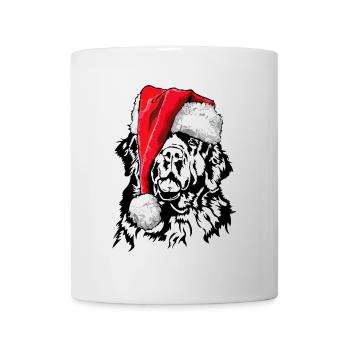 Père Noël Terre-Neuve chiens de Noël Wilsigns - Mug blanc - blanc - Devant