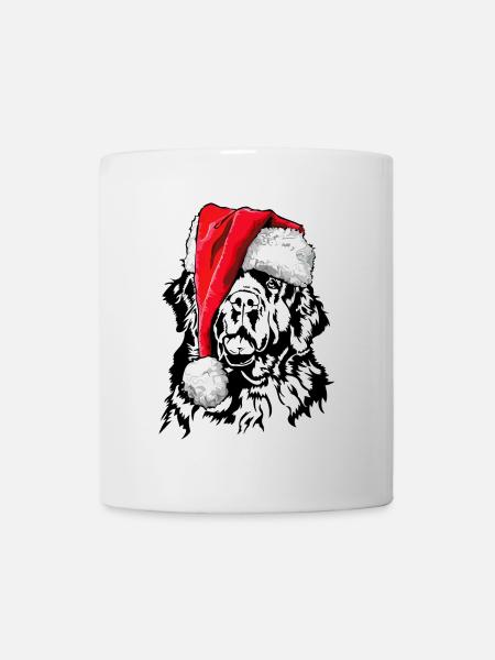 Santa Neufundländer Weihnachten Hunde Wilsigns - Tasse - Weiß