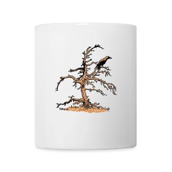 Pin et Corbeau - Mug blanc - blanc - Devant