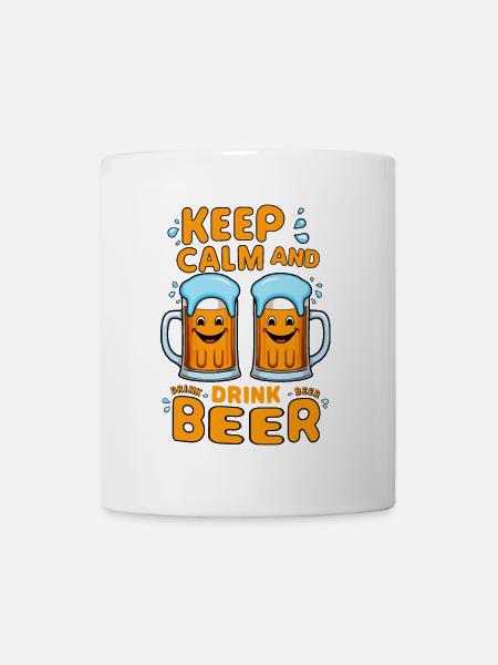 Lustige Bierkrüge - Tasse - Weiß