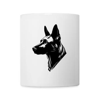 Belgian Malinois Portrait Belgian Shepherd Dog - Mug - white - Front