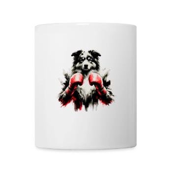 Boxing Aussie – Der Kämpferhund - Tasse - Weiß - Vorne