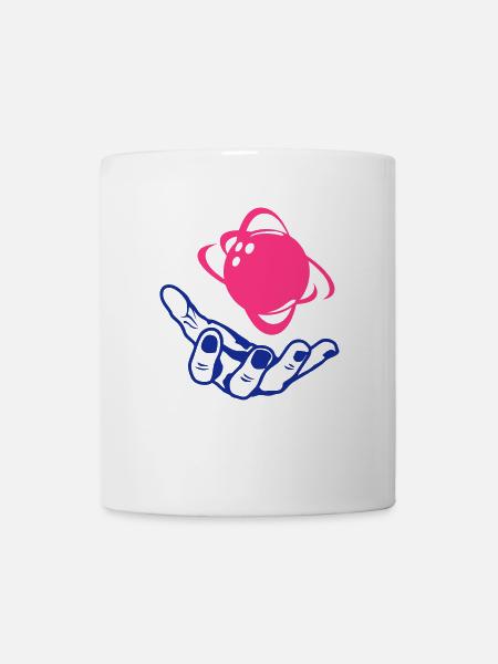 bowling main ouverte boule - Mug blanc - blanc