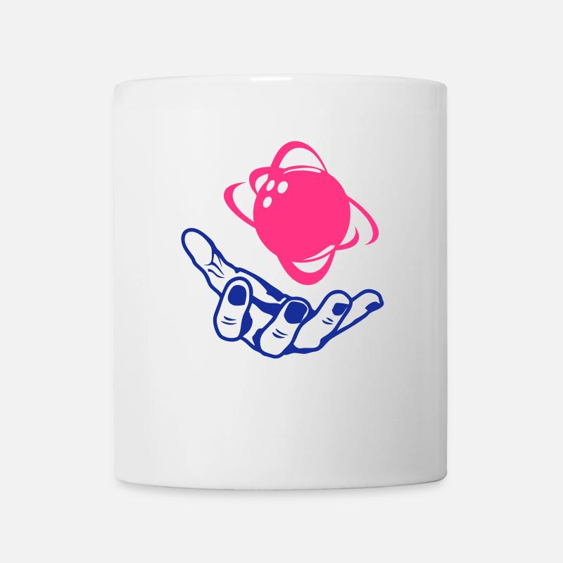 bowling main ouverte boule - Mug blanc - blanc