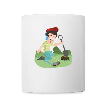 The treasure hunter metal detector is already glowing - Mug - white - Front