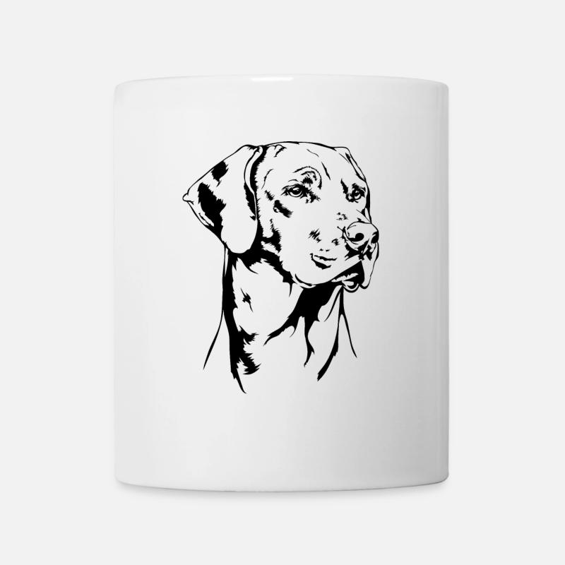 RHODESIAN RIDGEBACK Wilsigns RR dog portrait - Mug - white