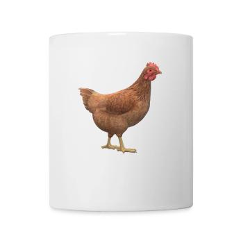 3D Huhn - Tasse - Weiß - Vorne
