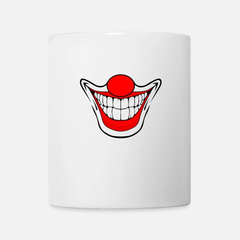 Smileyface, Böser Horror Clown Psycho Killer Clown - Tasse - Weiß