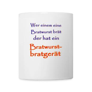 Bratwurst - Tasse - Weiß - Vorne