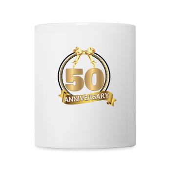 50. Jahrestag Goldener Hochzeitstag - Tasse - Weiß - Vorne