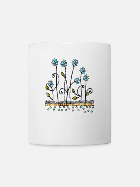 Fleurs - Mug blanc - blanc